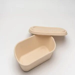 Imagen de un envase ecológico para alimentos. Estos envases se han diseñado pensando en la sostenibilidad, utilizando materiales y prácticas respetuosos con el medio ambiente. El envase promueve el uso de materiales biodegradables o compostables, como la pulpa de bambú y la pulpa de bagazo, para minimizar los residuos y reducir el impacto ambiental. Con un diseño cuidado y un cierre seguro, este envase ecológico garantiza la frescura y seguridad de los alimentos que contiene, al tiempo que se alinea con los valores de la conciencia ecológica. Elija este envase ecológico para almacenar y distribuir alimentos de forma más ecológica, contribuyendo así a un planeta más sano.