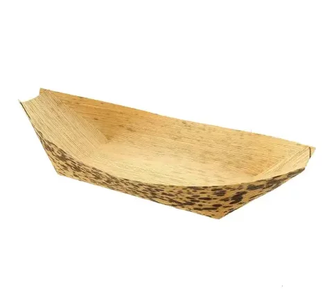 Bote de bambú - Recipiente desechable y ecológico para alimentos fabricado con cáscara de bambú