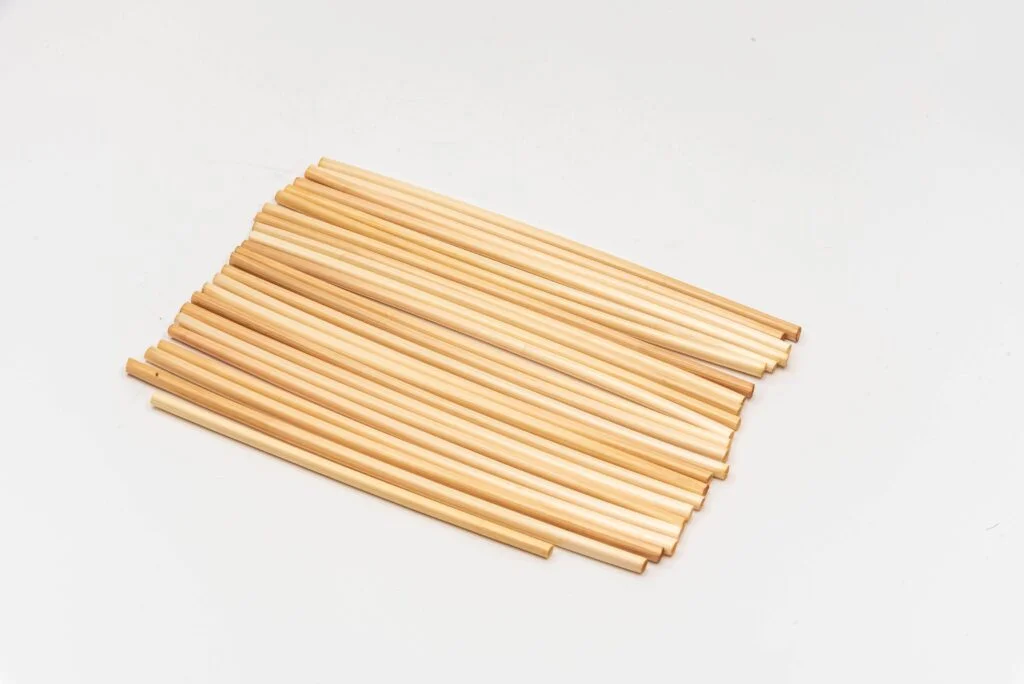 Our eco-friendly straws, crafted from wheat, highlighting the perfect balance between practical use and environmental responsibility.