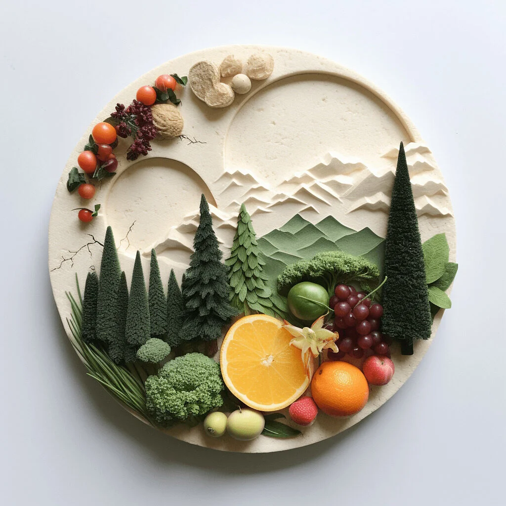 Imagen: Platos ecológicos fabricados con pulpa de caña de azúcar y bambú, que fomentan la sostenibilidad medioambiental y la salud. Estos platos pueden personalizarse creativamente con diversos diseños, ofreciendo una experiencia gastronómica elegante y divertida.