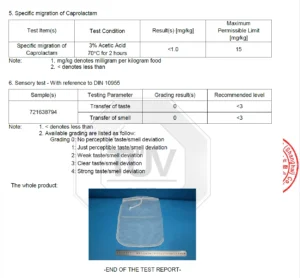Nuestro producto bolsas de leche de nuez pasado TUV informe de prueba.