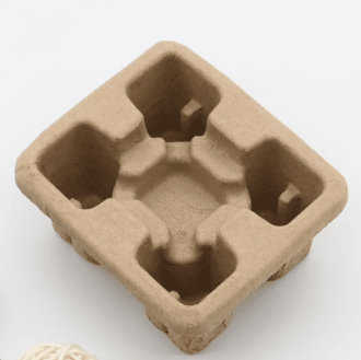 Pulp molded wine shippers, green packaging, cushioning, 100% recyclable and compostable.